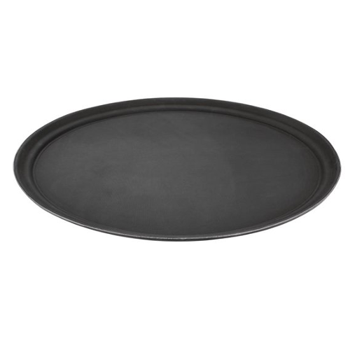 27″ x 22″ Oval Black Non Slip Tray